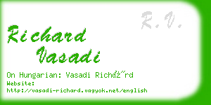 richard vasadi business card